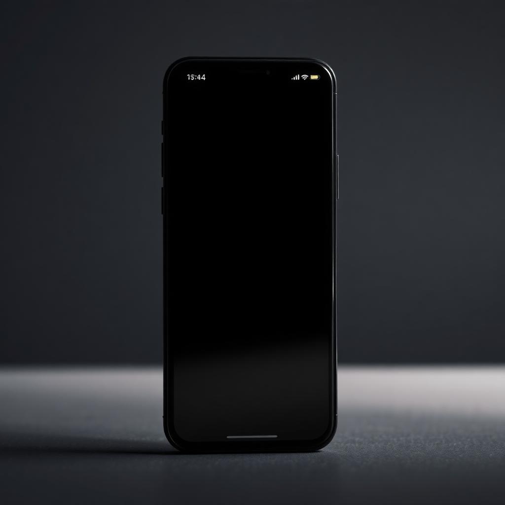Dunkles Smartphone Mockup einer mobilen Oberfläche