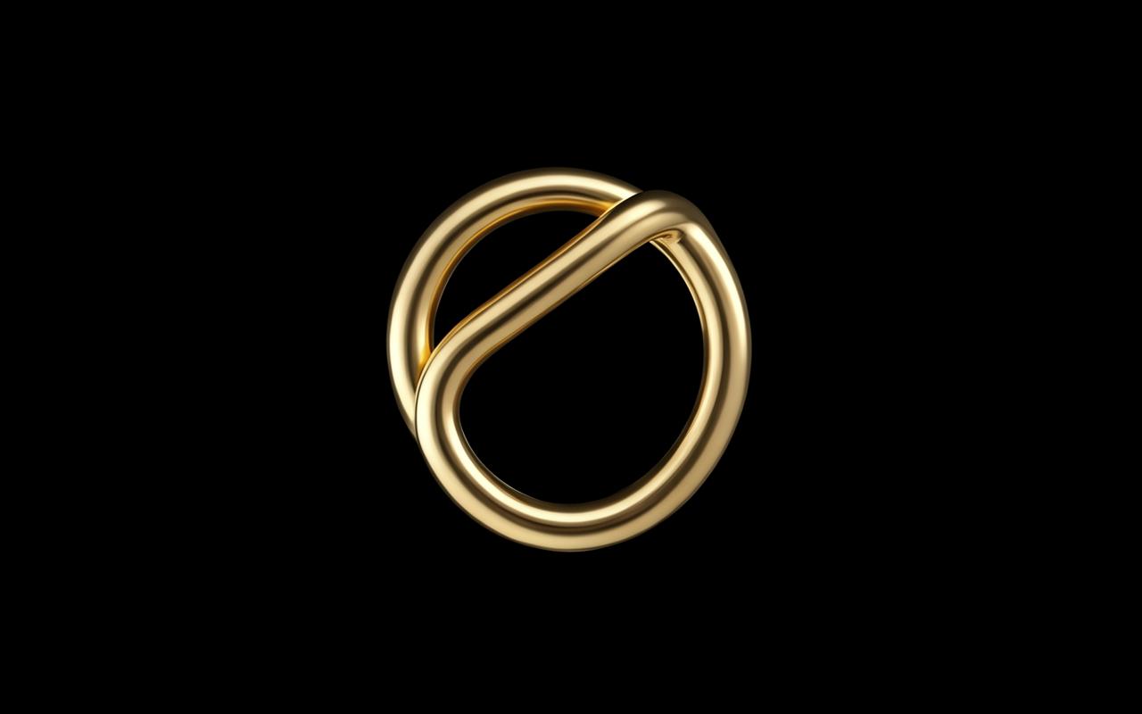 Goldener Ring als Symbol für einen fortlaufenden Kreislauf